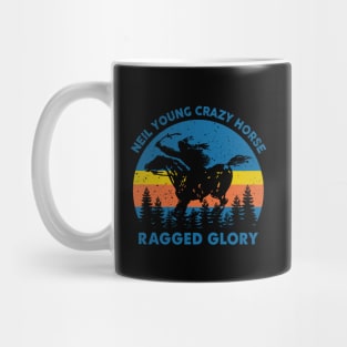 Retro Young And Crazy Horse Ragged Glory Mug